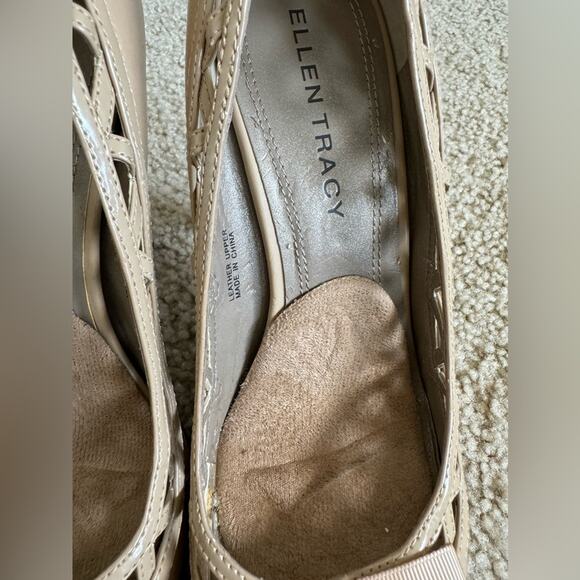 Ellen Tracy Madison Peep-toe heels Sandals Beige/Tan Size 7 - Picture 11 of 12